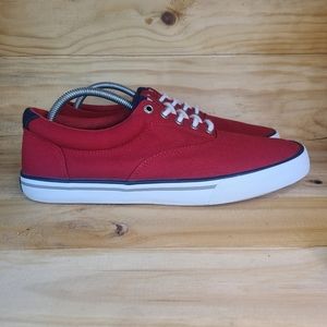 Sperry Top-Sider Striper II CVO Canvas Sneakers Men's 10.5 Red White Navy